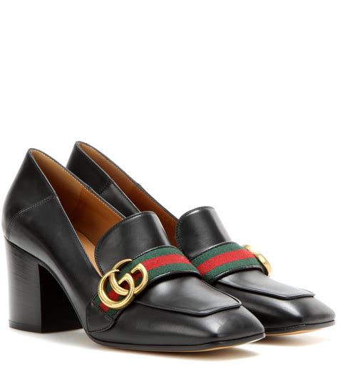 gucci loafers with heel